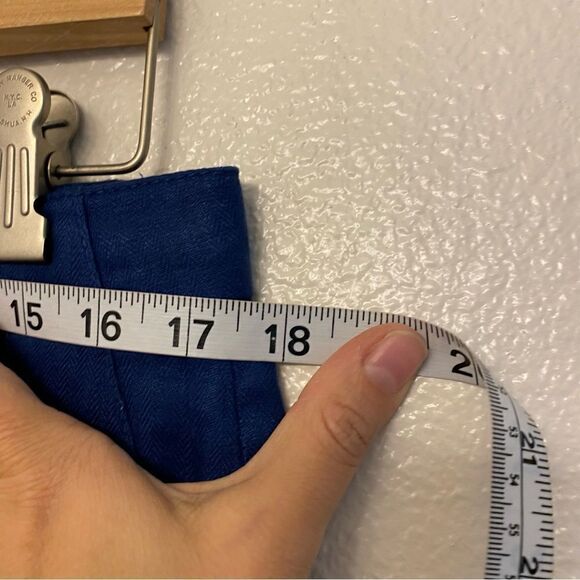 J Crew blue 100% Linen Garden Pants Crop trouser slacks mid hi rise coastal 8 - Picture 4 of 11